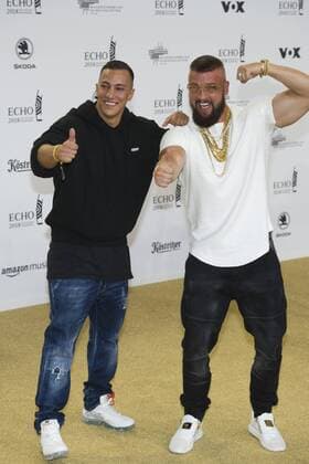 KOLLEGAH and FARID BANG Rapper Red Carpet Red Carpet Show Arrival arrival ECHO POP Award German Music Award 2018 at the Messe Berlin Palais am Funkturm on 12 04 2018