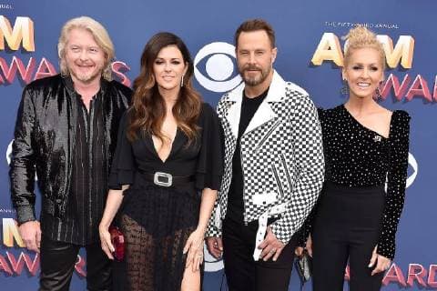 The band Little Big Town with Phillip Sweet Karen Fairchild Jimi Westbrook and Kimberly Schlapman at the Country Music Awards on 15 04 2018 in Las Vegas 53rd Academy Of Country Music Awards 2018 in Las Vegas