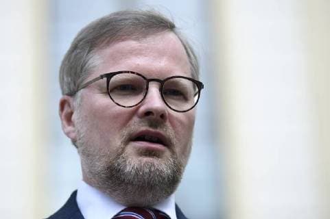 Civic Democrat (ODS) head Petr Fiala speaks with journalists after the meeting with President Milos Zeman in Prague, Czech Republic, April 17, 2018. (CTKxPhoto OndrejxDeml) CTKPhotoP201804170671301  dml 004