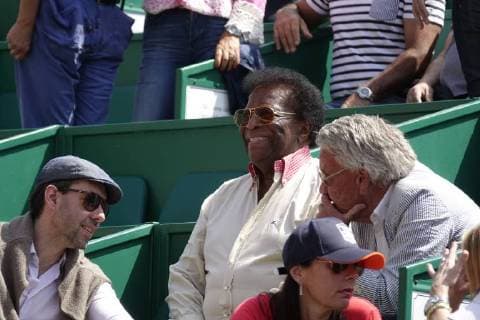 German pop singer Roberto Blanco as a spectator at the Rolex Monte Carlo Masters Tennis Tournament of the Masters 1000 ATP World Tour Principality of Monaco