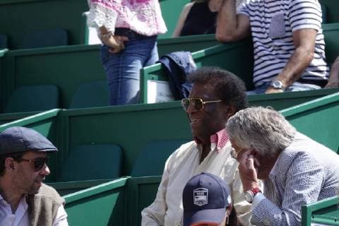 German pop singer Roberto Blanco as a spectator at the Rolex Monte Carlo Masters Tennis Tournament of the Masters 1000 ATP World Tour Principality of Monaco