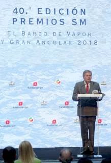Spanish Education Minister Inigo Mendez de Vigo speaks during the SM Childen and Youth Literarture Award El barco de vapor and Gran angular at the Real Casa de Correos in Madrid, Spain, 18 April 2018. Queen Letizia of Spain chairs awarding ceremony in Madrid !ACHTUNG: NUR REDAKTIONELLE NUTZUNG!  Copyright: xKikoxHuescax MAD02 20180418-636596856045697583