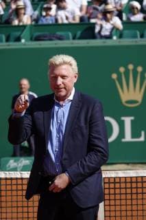 Ceremony on the Court Rainier III of the Monte Carlo Country Club on the occasion of the handing over of the ring of the Hall of Famer to the former German tennis player Boris Becker as part of the Rolex Monte Carlo ATP World Tour Masters 1000 tennis tournament