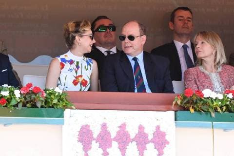 Prince Albert II of Monaco, his daughter Jazmin Grace Grimaldi and US model and musician Ian Mellencamp - Rolex Monte-Carlo Masters on 19th of april TENNIS : Monte Carlo Rolex Masters - Monaco - 19 04 2018 lionelURMAN PANORAMIC 
