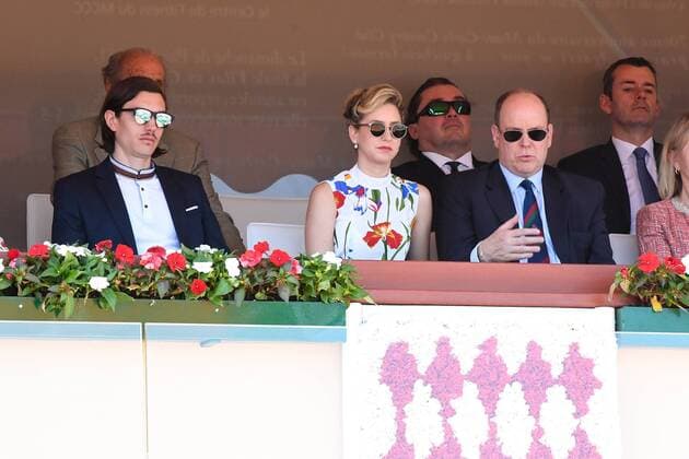 Prince Albert II of Monaco, his daughter Jazmin Grace Grimaldi and US model and musician Ian Mellencamp - Rolex Monte-Carlo Masters on 19th of april TENNIS : Monte Carlo Rolex Masters - Monaco - 19 04 2018 lionelURMAN PANORAMIC 