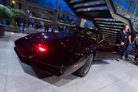 Wetzlar David Hasselhoff bei seinem Konzert 30 Years Looking for freedom Nachbar von KITT aus der Serie Knight Rider in der Ausstellung zur Tournee von David Hasselhoff 30 Years Looking for freedom in der Rittal Arena, Wetzlar, Deutschland, 18. April 2018, *** Wetzlar David Hasselhoff at his concert 30 Years Looking for freedom Neighbor of KITT from the series Knight Rider in the exhibition for the tour of David Hasselhoff 30 Years Looking for freedom in the Rittal Arena Wetzlar Germany 18 April 2018 Copyright: xSocher xEibner-Pressefotox EP_kso