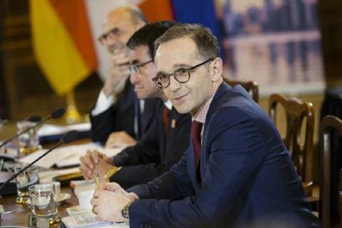 Themen der Woche KW16 Bilder des Tages Bundesaussenminister Heiko Maas, SPD, nimmt in Toronto am G7-Aussenministertreffen teil. Hier zu Beginn der ersten Arbeitssitzung. Toronto, 22.04.2018. Toronto Kanada *** Federal Foreign Minister Heiko Maas SPD attends G7 Foreign Ministers Meeting in Toronto Here at the beginning of the first working session Toronto 22 04 2018 Toronto Canada Copyright: xThomasxTrutschelx