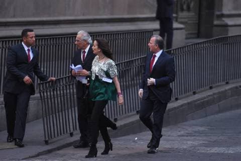 CIDADE DO MÉXICO, DF - 22.04.2018: PRESIDENTIAL RACE IN MEXICO - Candidate for Mexico& 39;s ident ent of PRI political party Jose Antonio Meade attends on First Debate of cdates for the Mexico presidesidential held at Palace of Mining on April 22, 2018 in Mexico City, Mexico. x1519419x  CarlosxTischler