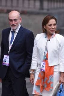 CIDADE DO MÉXICO, DF - 22.04.2018: PRESIDENTIAL RACE IN MEXICO - Luis Felipe Bravo Mena and Josefina Vazquez Mota attends on First Debate of candidates for the Mexico presidential held at Palace of Mining on April 22, 2018 in Mexico City, Mexico. x1519435x  CarlosxTischler