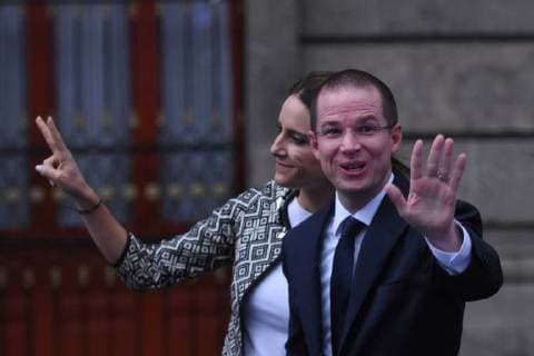 CIDADE DO MÉXICO, DF - 22.04.2018: PRESIDENTIAL RACE IN MEXICO - Candidate for Mexico& 39;s ident ent of PAN political party Ricardo Anaya attends on First Debate of candid for the Mexico presidentialtial held at Palace of Mining on April 22, 2018 in Mexico City, Mexico. x1519436x  CarlosxTischler