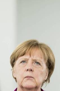 April 23, 2018 - Berlin, Germany - German Chancellor Angela Merkel is pictured as she gives a statement to the press together with United Nations High Commissioner for Refugees (UNHCR) Filippo Grandi (not in the picture) prior to a meeting at the Chancellery in Berlin, Germany on April 23, 2018. Berlin Germany  - ZUMAn230 20180423_zaa_n230_589 Copyright: xEmmanuelexContinix