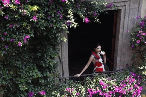 Models present crations of Sandra Weil during the Mexico Fashion Week in Mexico City, Mexico, 23 April 2018. The event takes place until the 27 April 2018. Mexico Fashion Week !ACHTUNG: NUR REDAKTIONELLE NUTZUNG!  Copyright: xSashenkaxGutierrezx MXC03 20180423-636601148758544261