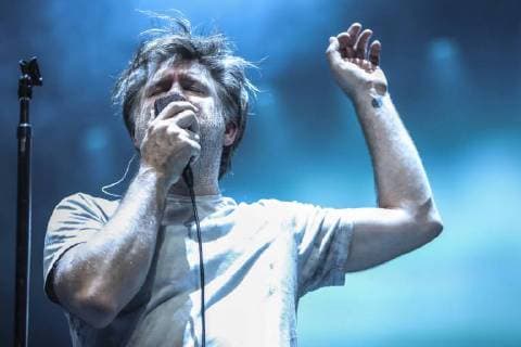 April 24, 2018 - EUM20180424ESP14.JPG.CIUDAD DE MEXICO. Music Musica-LCD Soundsystem.- 24 de abril de 2018. James Murphy, vocalista de LCD Soundsystem, durante el concierto que ofrecieron este lunes en el Pepsi Center del World Trade Center de la Ciudad de Mexico. Foto: Agencia EL UNIVERSAL EELG  - ZUMAu78_ 20180424_zaf_u78_525 Copyright: xNadyaxMurillox