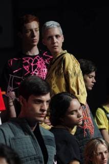 Models present the creations of the Argentinian designer Dana Alessi for the Fall Winter season, during the Mercedes-Benz Fashion Week, in Mexico City, Mexico, 24 April 2018. The fashion event will be held until April 27. Mercedes-Benz Fashion Week in Mexico City !ACHTUNG: NUR REDAKTIONELLE NUTZUNG!  Copyright: xSashenkaxGutierrezx CMX01 20180425-636602281387890579