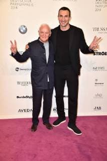 Werner Baldessarini and Wladimir Klitschko arriving on the occasion of the award German Perfume Award Duftstars 2018 at 25 04 2018 in Berlin German Perfume Award Duftstars 2018 in Berlin