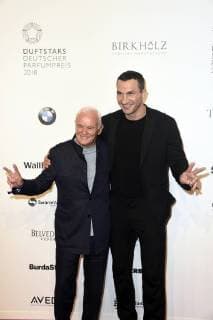 Werner Baldessarini and Wladimir Klitschko at the 26th presentation of the German Perfume Award Duftstars 2018 at Tempelhof Airport Berlin 25 04 2018 Foto:xF.xKernx xFuturexImage