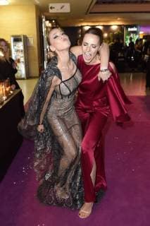 Sylvia Walker and Esther Sedlaczek at the Aftershow Party after the 26th presentation of the German Perfume Award Duftstars 2018 at Tempelhof Airport Berlin 25 04 2018 Foto:xF.xKernx xFuturexImage