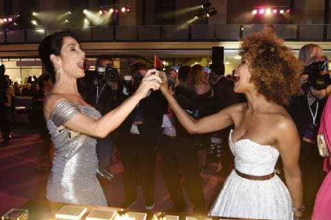 Mariella Ahrens and Marie Amiere at the Aftershow Party after the 26th presentation of the German Perfume Award Duftstars 2018 at Tempelhof Airport Berlin 25 04 2018 Foto:xF.xKernx xFuturexImage