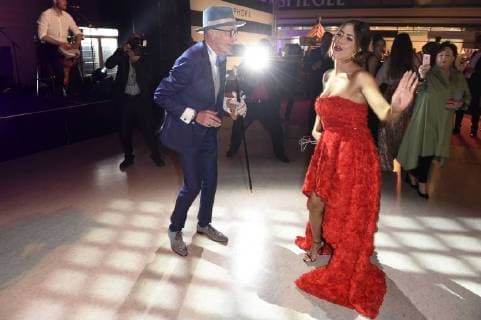 Günther Krabbenhöft and Jessica Paszka at the Aftershow Party after the 26th presentation of the German Perfume Award Duftstars 2018 at Tempelhof Airport Berlin 25 04 2018 Foto:xF.xKernx xFuturexImage