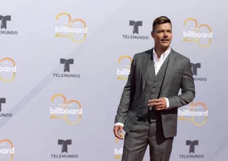 Puerto Rican singer Ricky Martin poses as he arrives at the red carpet of the Billboard Latin Music Awards 2018 at the Mandalay Bay resort in Las Vegas, Nevada, United States, 26 April 2018. Billboard Latin Music Awards 2018 !ACHTUNG: NUR REDAKTIONELLE NUTZUNG!  Copyright: xArmandoxArorizox BIL04 20180427-636603928188504805