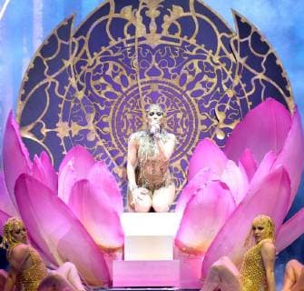 Jennifer Lopez debuts her new song El Anillo onstage during the 2018 Billboard Latin Music Awards at the Mandalay Bay Events Center in Las Vegas, Nevada on April 26, 2018.  LAV20180426216