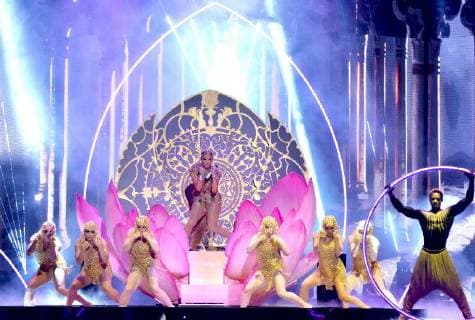 Jennifer Lopez debuts her new song El Anillo onstage during the 2018 Billboard Latin Music Awards at the Mandalay Bay Events Center in Las Vegas, Nevada on April 26, 2018.  LAV20180426220