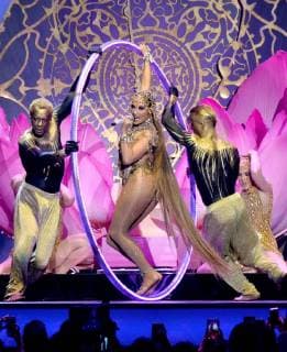 Jennifer Lopez debuts her new song El Anillo onstage during the 2018 Billboard Latin Music Awards at the Mandalay Bay Events Center in Las Vegas, Nevada on April 26, 2018.  LAV20180426230