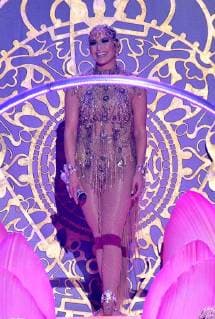 Jennifer Lopez debuts her new song El Anillo onstage during the 2018 Billboard Latin Music Awards at the Mandalay Bay Events Center in Las Vegas, Nevada on April 26, 2018.  LAV20180426232