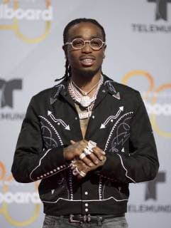 US raper Quavo poses as he arrives at the red carpet of the Billboard Latin Music Awards 2018 at the Mandalay Bay resort in Las Vegas, Nevada, United States, 26 April 2018. Billboard Latin Music Awards 2018 !ACHTUNG: NUR REDAKTIONELLE NUTZUNG!  Copyright: xArmandoxArorizox BIL13 20180427-636603990037792486