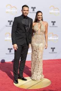 Venezuelan actress Gaby Espino and Puerto Rican presenter and model Jaime Mayol pose as they arrive at the red carpet of the Billboard Latin Music Awards 2018 at the Mandalay Bay resort in Las Vegas, Nevada, United States, 26 April 2018. Billboard Latin Music Awards 2018 !ACHTUNG: NUR REDAKTIONELLE NUTZUNG!  Copyright: xArmandoxArorizox BIL13 20180427-636604034978414729