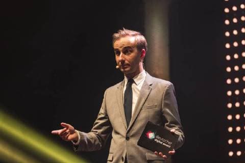 Jan Böhmermann Moderator at the German Digital Award 2018 of the Federal Association of the Digital Economy BVDW on 26 04 2018 in Berlin