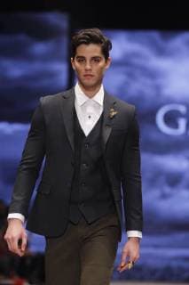 A model presents creations of Mexican designer Galo Bertin for the fall winter season during the Fashion Week of Mexico City, Mexico, 27 April 2018. Mexico City Fashion Week !ACHTUNG: NUR REDAKTIONELLE NUTZUNG!  Copyright: xSashenkaxGutierrezx MDF03 20180428-636604811095684017