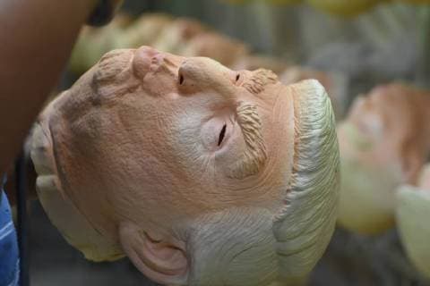 April 27, 2018 - Cuernavaca, Morelos, Mexico - U.S. president Donald Trump s masks seen in a factory in Cuernavaca, Mexico. Cuernavaca Mexico - ZUMAs197 20180427_zaa_s197_107 Copyright: xCarlosxTischlerx