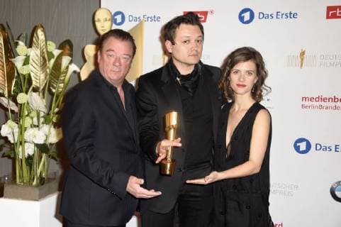 Peter Kurth Erwin Prib Award winner Best Production Design and Liv Lisa Fries at the presentation of the German Film Prize 2018 in the Messe Berlin Berlin 27 04 2018 Foto:xF.xKernx xFuturexImage