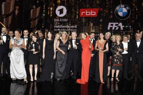 The winners and laudators at the presentation of the German Film Prize 2018 in the Messe Berlin Berlin 27 04 2018 Foto:xF.xKernx xFuturexImage