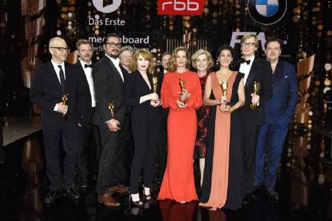 The winners and laudators at the presentation of the German Film Prize 2018 in the Messe Berlin Berlin 27 04 2018 Foto:xF.xKernx xFuturexImage