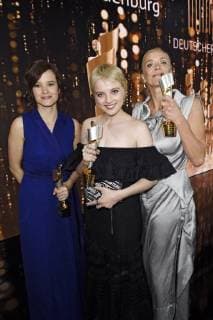 Lena Schömann Jella Haase and Katja Riemann Award-Winners Most Visited Film at the German Film Award 2018 in the Messe Berlin Berlin 27 04 2018 Foto:xF.xKernx xFuturexImage