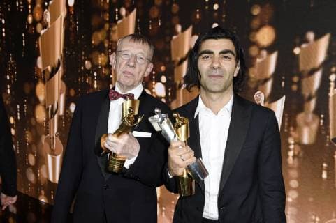 Hark Bohm and Fatih Akin Lola Award winner best screenplay at the presentation of the German Film Award 2018 in the Messe Berlin Berlin 27 04 2018 Foto:xF.xKernx xFuturexImage