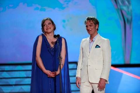 Chilean actress Daniela Vega (L) and Argentine actor Ernesto Alterio (R) during the 5th edition of the Platino Awards held in Playa del Carmen, Mexico, 29 April 2018 (issued 30 April 2018). Platino Awards !ACHTUNG: NUR REDAKTIONELLE NUTZUNG!  Copyright: xJOSExMENDEZx GRAF5780 20180430-636606746259298579