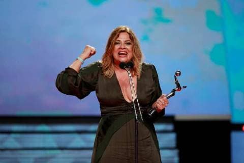 Bilder des Tages Brazilian filmmaker Renata Pinheiro receives the Platino Award to the Best Art Director for the film Zama during the awarding ceremony of the 5th edition of the Platino Awards held in Playa del Carmen, Mexico, 29 April 2018 (issued 30 April 2018). Platino Awards !ACHTUNG: NUR REDAKTIONELLE NUTZUNG!  Copyright: xJOSExMENDEZx GRAF5790 20180430-636606757304033422