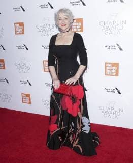 Helen Mirren arrives on the red carpet at the 45th Chaplin Award Gala at Alice Tully Hall in Lincoln Center on April 30, 2018 in New York City.  NYP20180430155 JOHNxANGELILLO