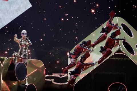 May 3, 2018 - EUM20180503ESP27.JPG.CIUDAD DE MEXICO.- MusicMusica-Katy Perry.- La cantante Katy Perry ofrecio un colorido y energetico concierto en donde las emociones de sus Katty Cats, como se auto nombraron sus fans, gritaron, bailaron y hasta lloraron a su lado, la noche de este jueves en el concierto ofrecido en la Arena Ciudad de Mexico. 3 de mayo 2018. Foto: Agencia EL UNIVERSALLuis CortesRCC.  - ZUMAu78_ 20180503_zaf_u78_633 Copyright: xElxUniversalx