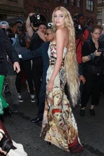 NEW YORK, NY - MAY 7: Stella Maxwell seen leaving The Mark Hotel to attend The Met Gala on May 7, 2018 in New York City. Copyright: xDiegoxCorredorx