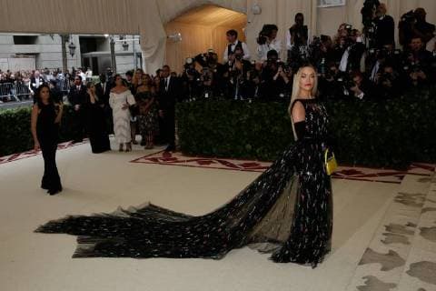 Rita Ora arrives on the red carpet at The Metropolitan Museum of Art s Costume Institute Benefit Heavenly Bodies: Fashion and the Catholic Imagination at Metropolitan Museum of Art in New York City on May 7, 2018.  NYP20180507244 JOHNxANGELILLO