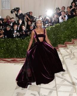 Cynthia Erivo arrives on the red carpet at The Metropolitan Museum of Art s Costume Institute Benefit Heavenly Bodies: Fashion and the Catholic Imagination at Metropolitan Museum of Art in New York City on May 7, 2018.  NYP20180507269 JOHNxANGELILLO