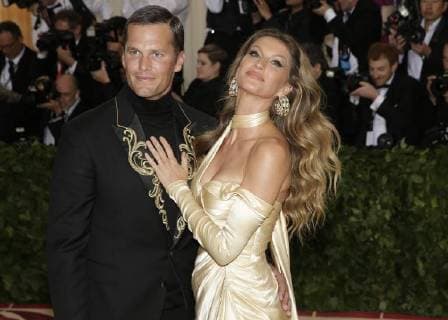 Tom Brady and Gisele Bundchen arrive on the red carpet at The Metropolitan Museum of Art s Costume Institute Benefit Heavenly Bodies: Fashion and the Catholic Imagination at Metropolitan Museum of Art in New York City on May 7, 2018.  NYP20180507700 JOHNxANGELILLO
