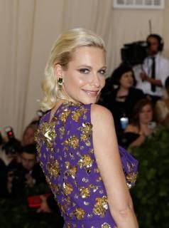 Poppy Delevingne arrives on the red carpet at The Metropolitan Museum of Art s Costume Institute Benefit Heavenly Bodies: Fashion and the Catholic Imagination at Metropolitan Museum of Art in New York City on May 7, 2018.  NYP20180507361 JOHNxANGELILLO
