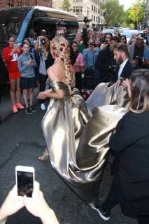 NEW YORK, NY - MAY 7: Jasmine Sanders seen leaving The Mark Hotel to attend The Met Gala on May 7, 2018 in New York City. Copyright: xDiegoxCorredorx