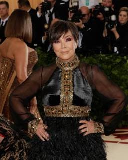 Kris Jenner arrives on the red carpet at The Metropolitan Museum of Art s Costume Institute Benefit Heavenly Bodies: Fashion and the Catholic Imagination at Metropolitan Museum of Art in New York City on May 7, 2018.  NYP20180507334 JOHNxANGELILLO