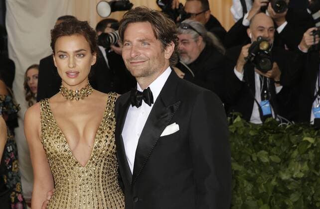 Bradley Cooper and Irina Shayk arrive on the red carpet at The Metropolitan Museum of Art s Costume Institute Benefit Heavenly Bodies: Fashion and the Catholic Imagination at Metropolitan Museum of Art in New York City on May 7, 2018.  NYP20180507719 JOHNxANGELILLO